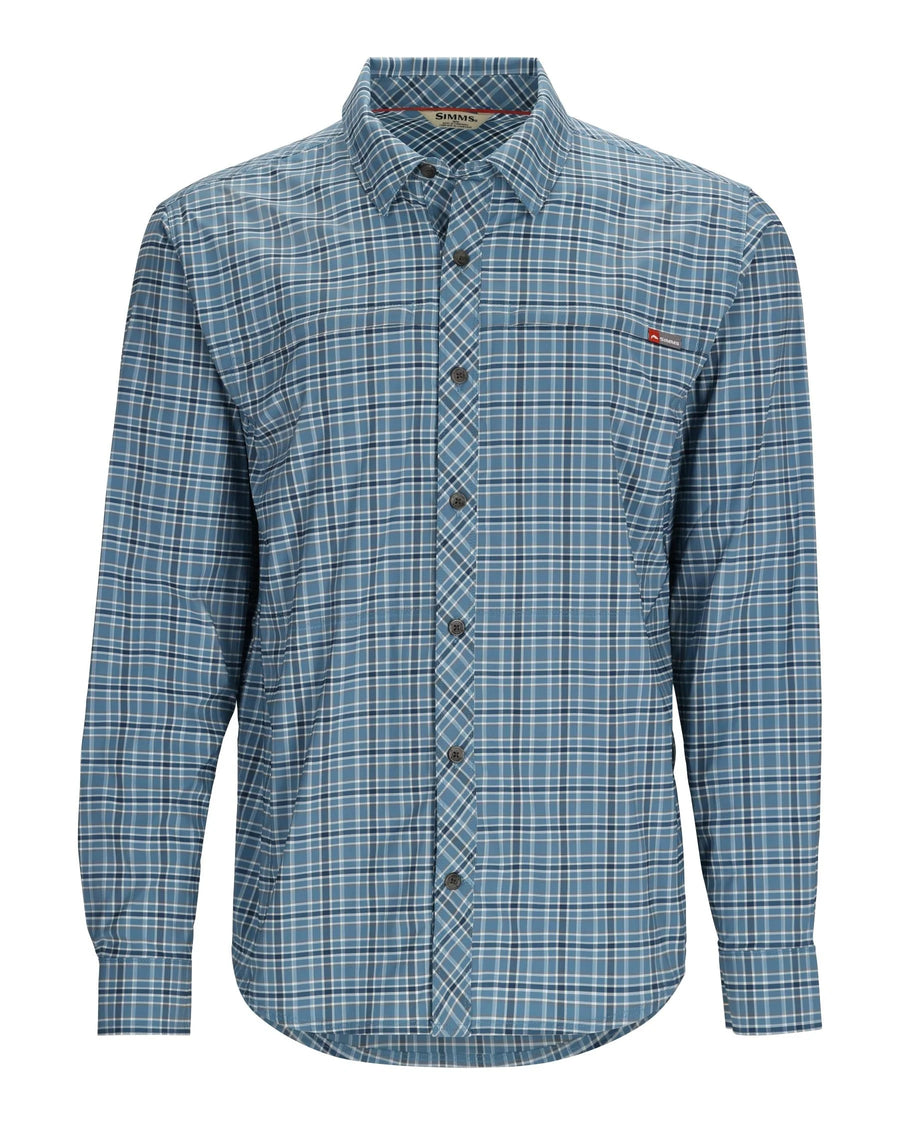 Simms M's Stone Cold LS Shirt - Midnight Plaid